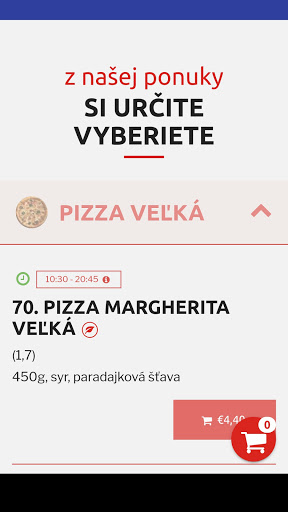 Android application Pizza Lux screenshort