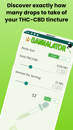 Weed calculator for THC & CBD Screen 3