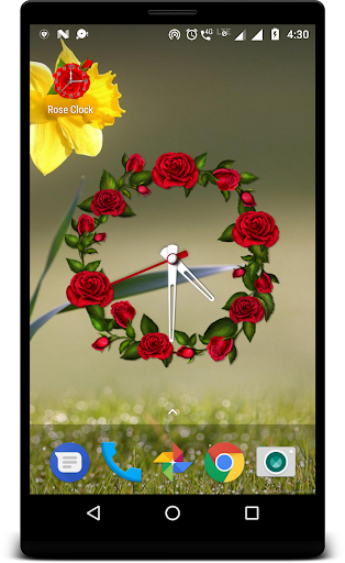 Rose clock live wallpaper Screen 3