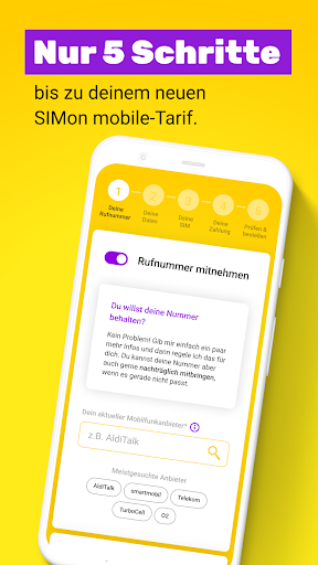 SIMon mobile-App Screen 3