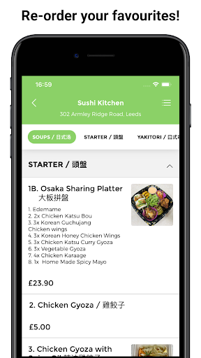 Sushi Kitchen App Screen 2