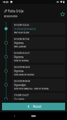 Status paketa Screen 2