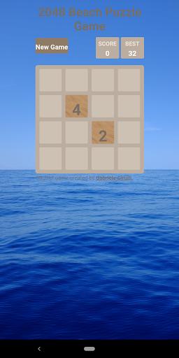 2048 Beach Puzzle Game