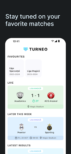 Android application Turneo screenshort