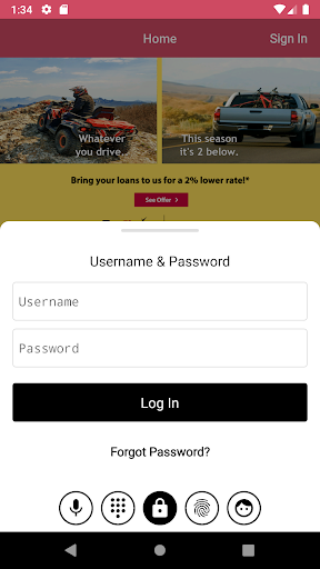Android application TruFCU Mobile Banking screenshort