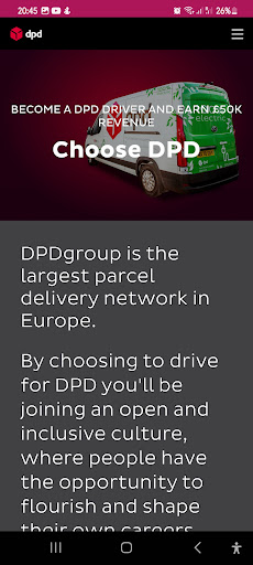 DPD Driver App Screen 2