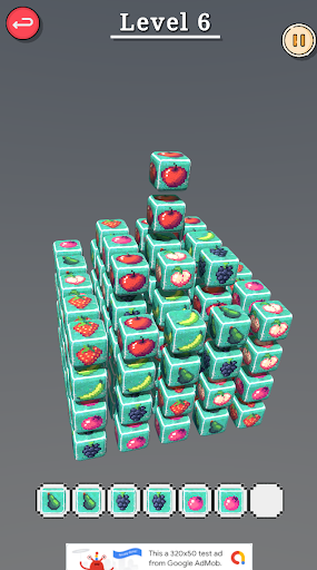 Fruit Cube Tile Match 3D Screen 2