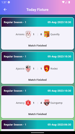 France Ligue 2 Live Score Screen 3