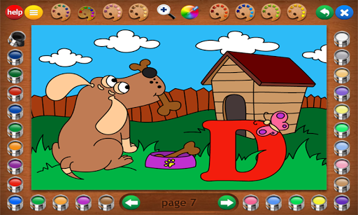 Android application Coloring Book 24: Animal ABCs screenshort