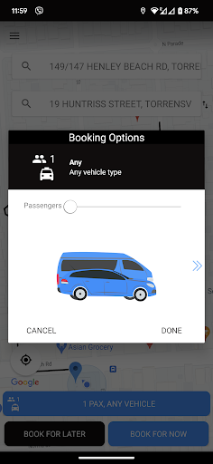 Android application Tamworth Cabs screenshort