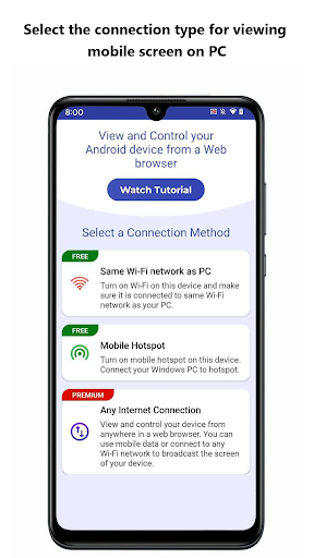 Screen Cast -View Mobile on PC Screenshot 2 - AppWisp.com