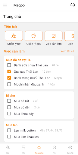 Megoo - Quản lí nhu yếu phẩm Screen 3