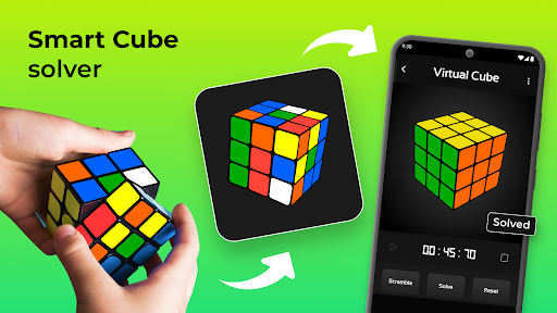 Android application CubeX - Solver, Timer, 3D Cube screenshort