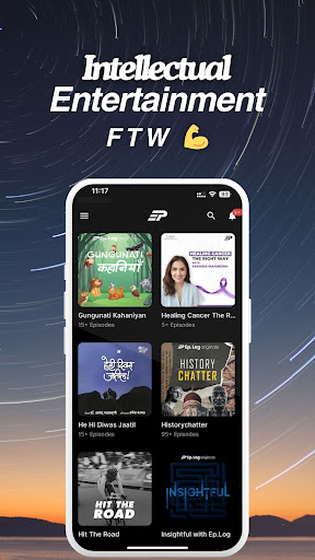 EpLog Indian Podcasts, Stories Screen 2