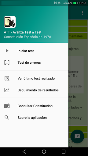 Android application + Constitución española screenshort