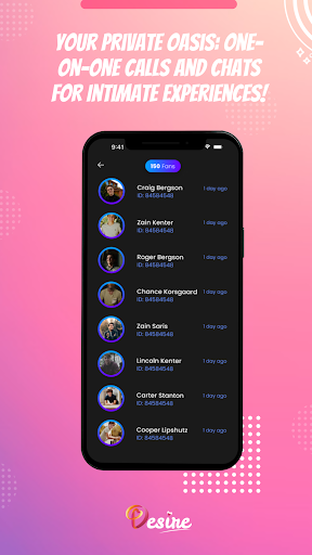 Android application Desire Member screenshort