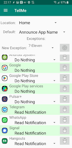 Android application TellMe screenshort