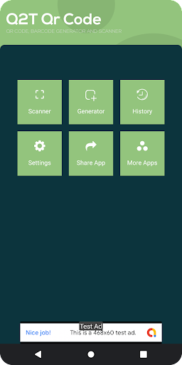 Android application Q2T Qr Code screenshort