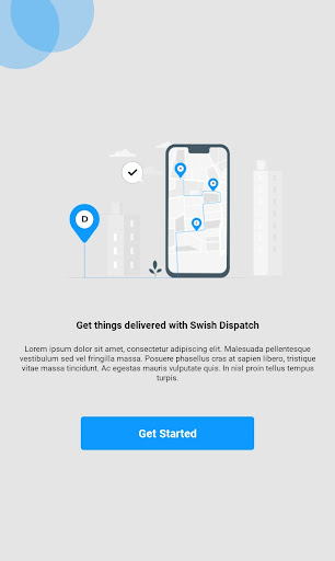 Android application Swish Dispatch screenshort