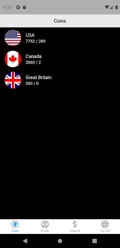 Android application CoinsChecker screenshort