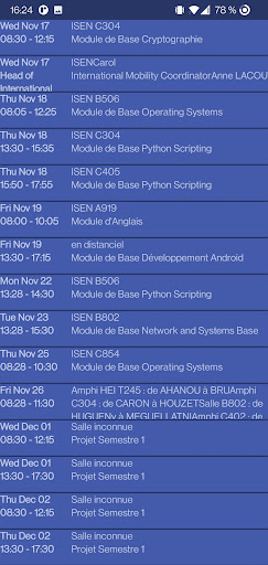 Android application Late (Projet android) screenshort
