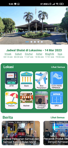 Android application Wali Warga screenshort