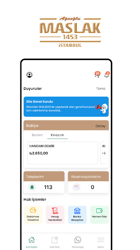 Android application Ağaoğlu Maslak 1453 screenshort