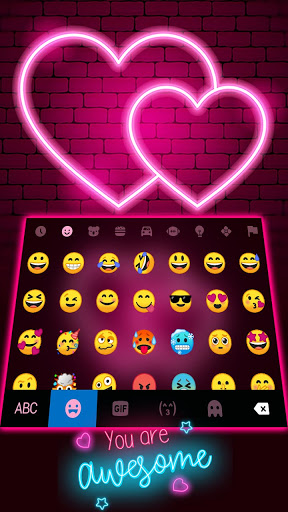 Neon Hearts Love Theme Screen 3