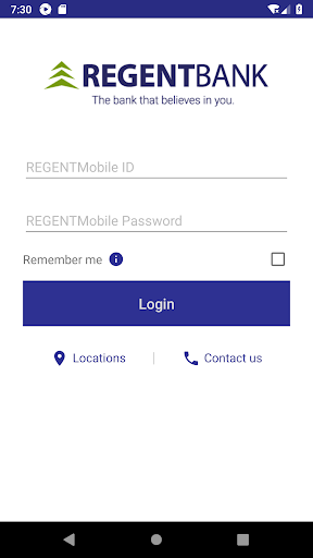 Bank Regent Mobile Screen 2