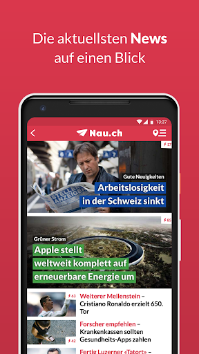 Android application Nau screenshort
