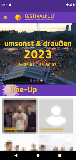 Android application Festivalkult Umsonst & Draußen screenshort
