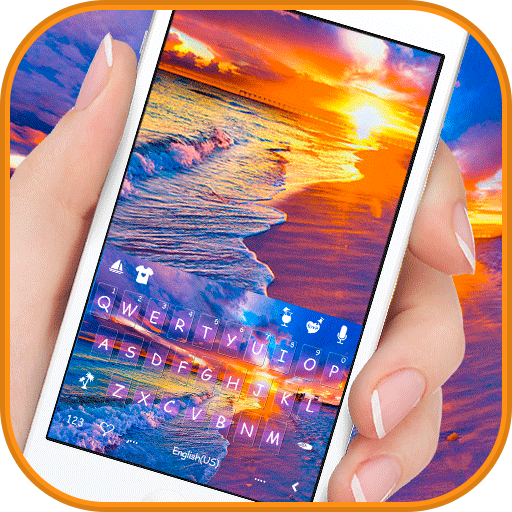 Romantic Colorful Beach Keyboa  Icon
