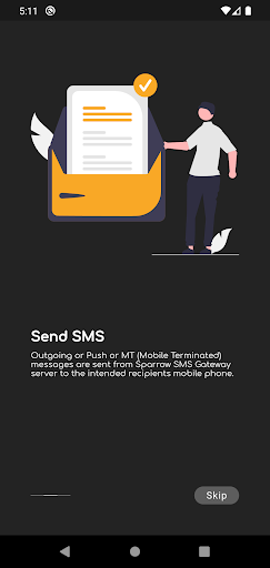 Sparrow sms Screen 3