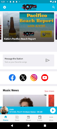 Android application 107.5 KZL screenshort