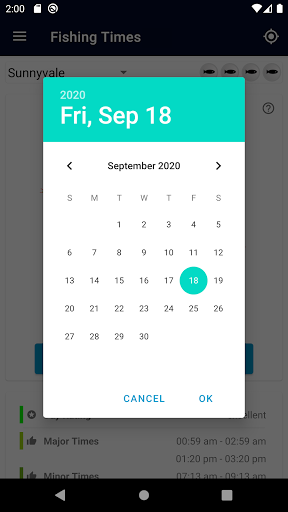 Fishing Times Screen 3