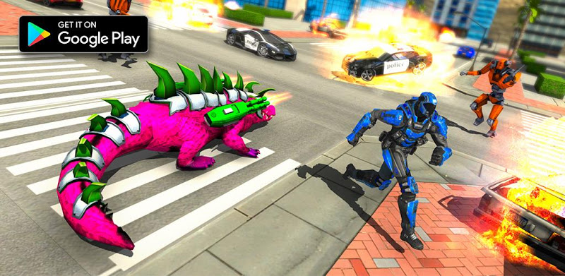 鱷魚機器人汽車遊戲3d