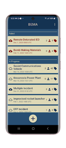 Android application BEMA screenshort
