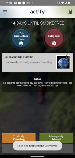 Android application Actify! A screenshort