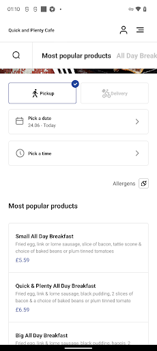 Quick and Plenty Cafe Screen 3