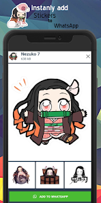 Captura de Pantalla 24 Pegatinas Nezuko para wa android