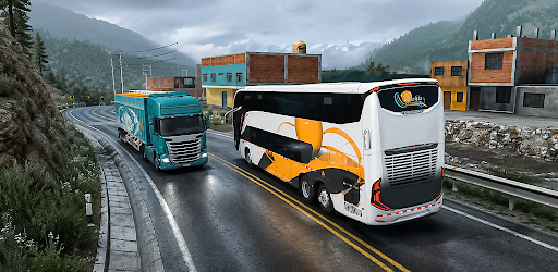 Bus Driving Challenge Game 3d banner oficial de portada de la aplicación de Android