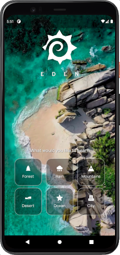 Android application Eden - Rain and nature sounds screenshort