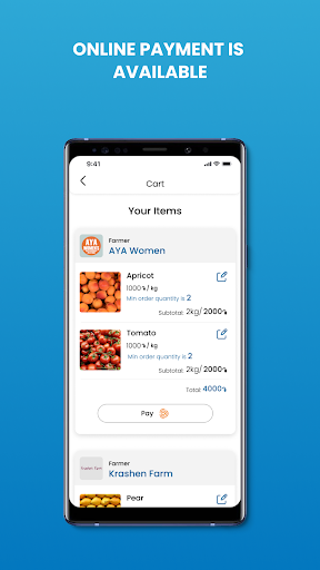 Android application FarmFresh Marketplace screenshort
