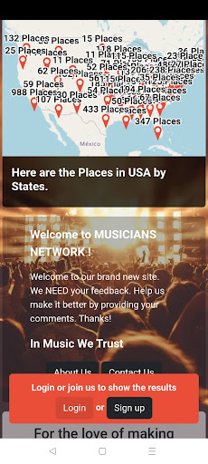 Musicians Network Screen 2