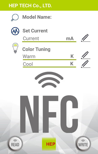 Android application HEPxNFC screenshort