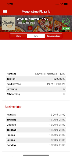 Mogenstrup Pizzaria Screen 2