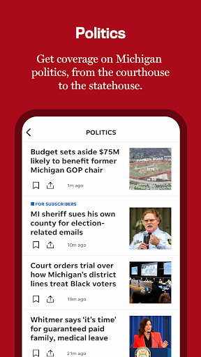 Screenshot of The Detroit News: Local News