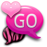 GO SMS - Pink Zebra 2 icon
