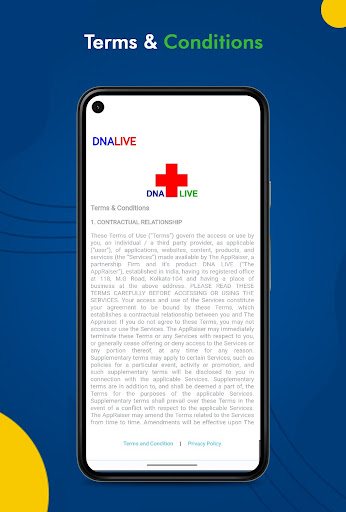 Android application DNA Live screenshort