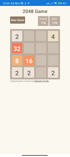 Android application 2048 O'yin screenshort